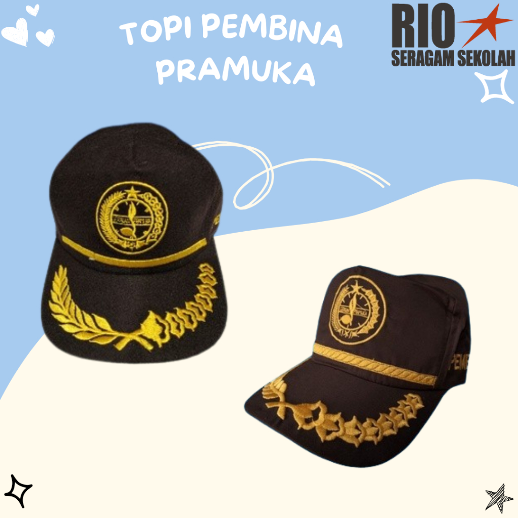 TOPI PRAMUKA PEMBINA LAKI LAKI / TOPI PEMBINA PUTRA / KUARNAS PNS PEREMPUAN, KOPEAH PRAMUKA PEMBINA 