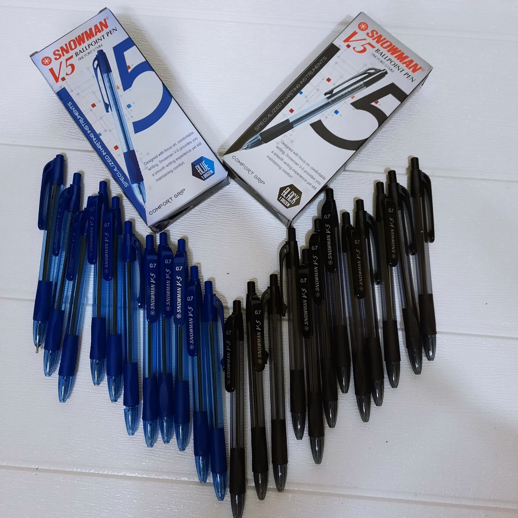 

BOLPOINT SNOWMAN V-5 PULPEN MURAH HITAM BLACK V 5 GROSIR ZS54