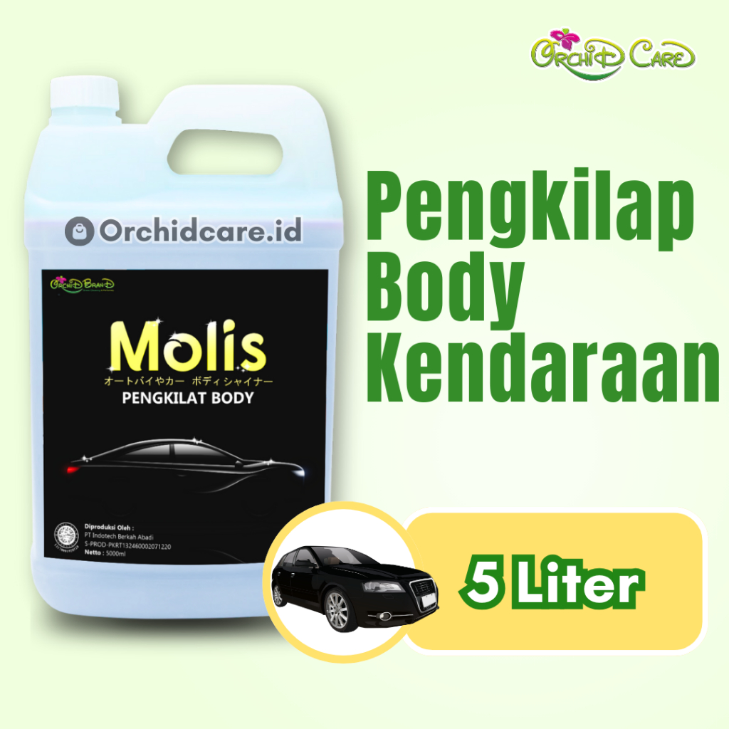 Molis Pengkilap Body Motor dan Mobil Kendaraan 5 Liter