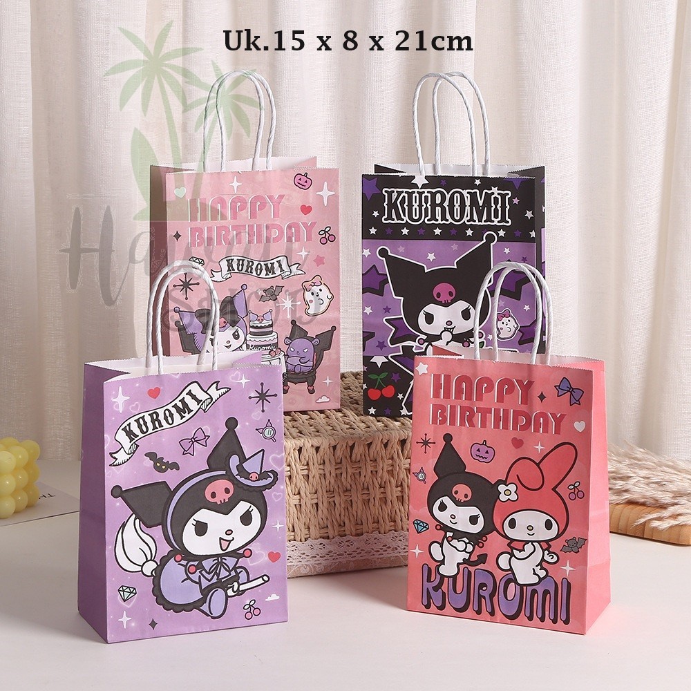 

Paper Bag Sanrio Kuromi / Paper Bag Hampers / Paper Bag Ulang tahun / Tas Souvenir