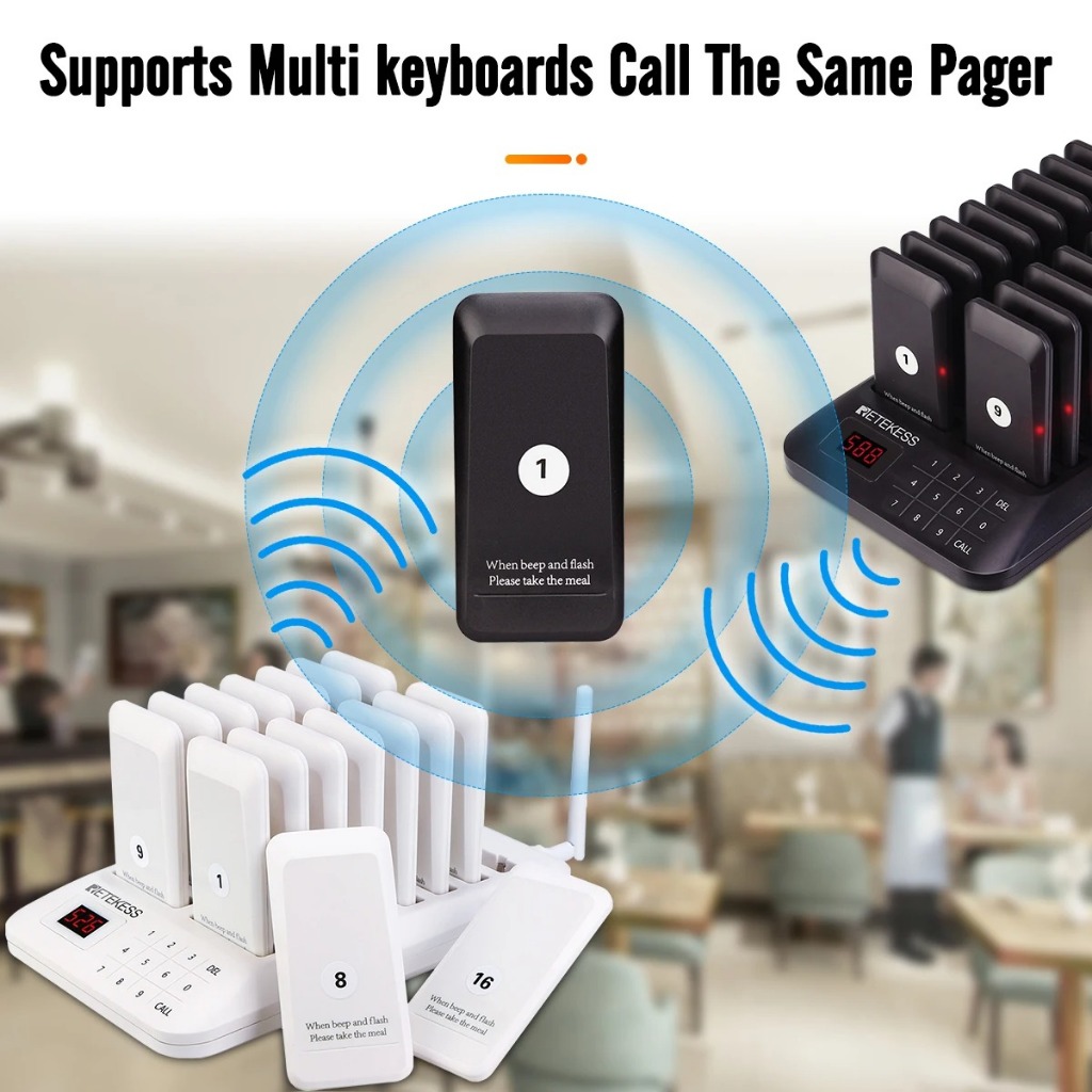 Tombol Calling Wireless Calling System Restaurant Pagers Portable