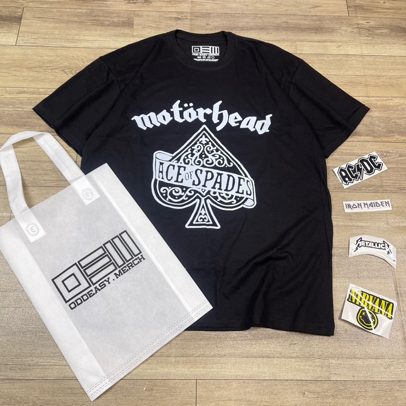 T-SHIRT KAOS MOTORHEAD ACE SPADES FREE BAG BONUS STICKER