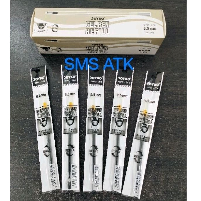 

(Ecer) 2pcs Refil Gel Pen Joyko GPR 200 Hitam