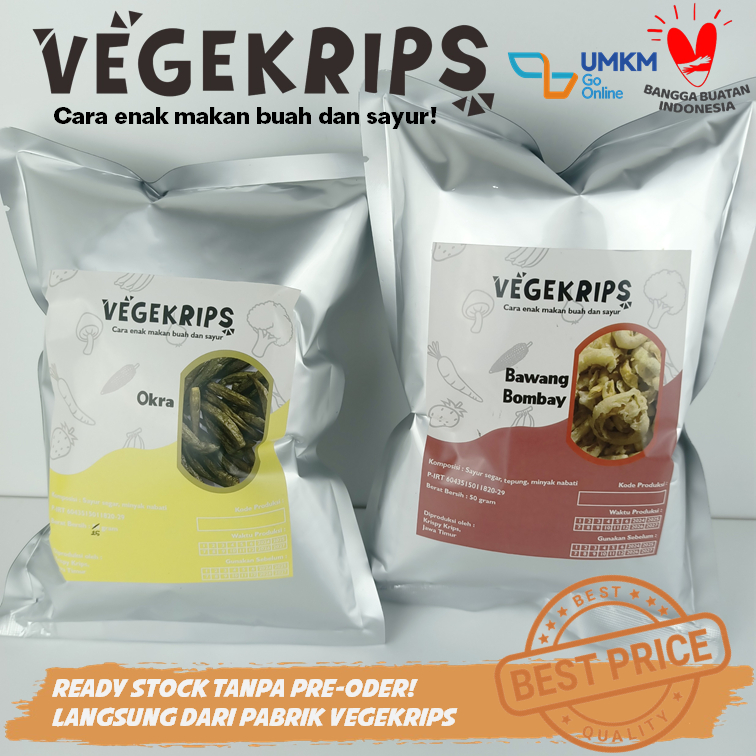 

Keripik Okra 25 Gr FREE Bombay 50 Gr VEGEKRIPS