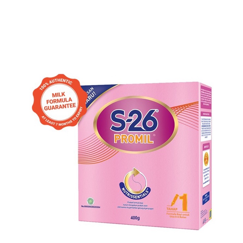 Susu S-26 Promil Tahap 1 Susu Formula bayi Usia 0-6 Bulan 400 gr