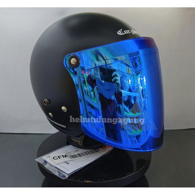 GROSIR KACA BOGO FLAT IRIDIUM VENOM BLUE INJAK PNP HELM BOGO CARGLOS ORIGINAL 100% KEKINIAN TERMURAH