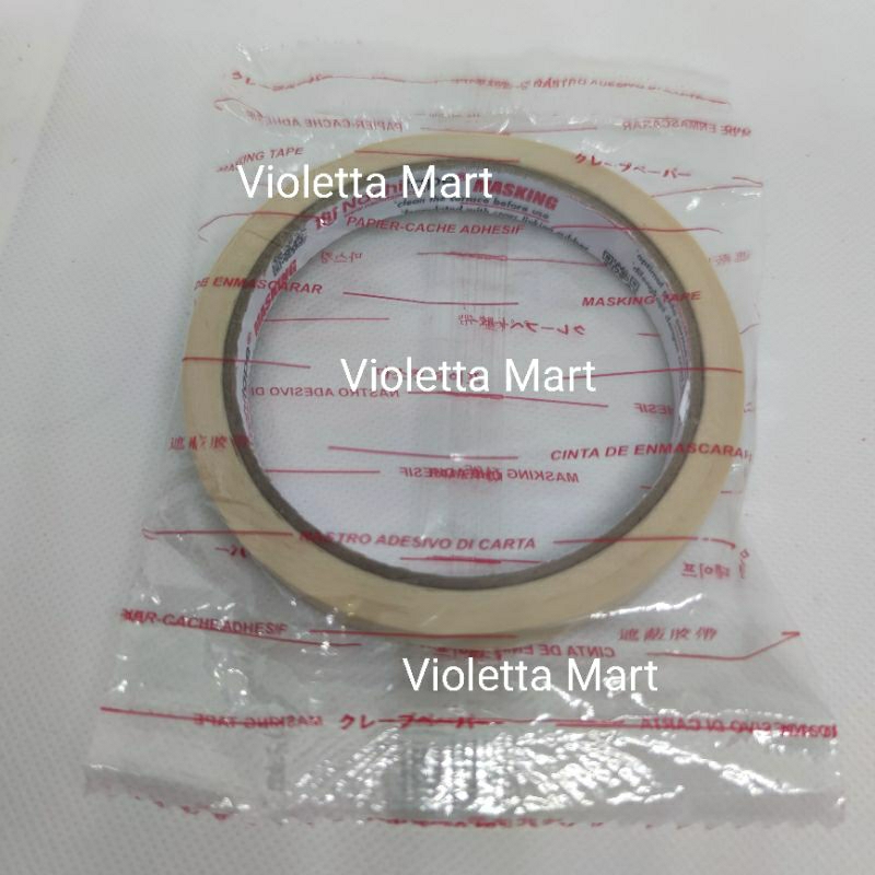 

Masking Tape Nachi / Lakban Kertas 12 MM & 20 Yards - 1 Roll