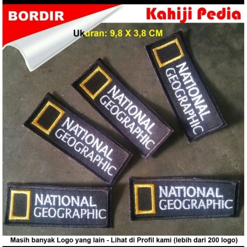 Patch logo bordir komputer national geographic