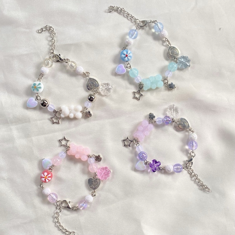Bracelet manik manik gelang gummy bear lucu