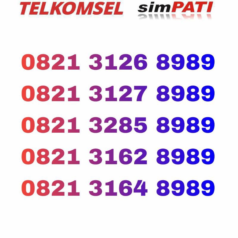 nomor cantik telkomsel simpati 8989