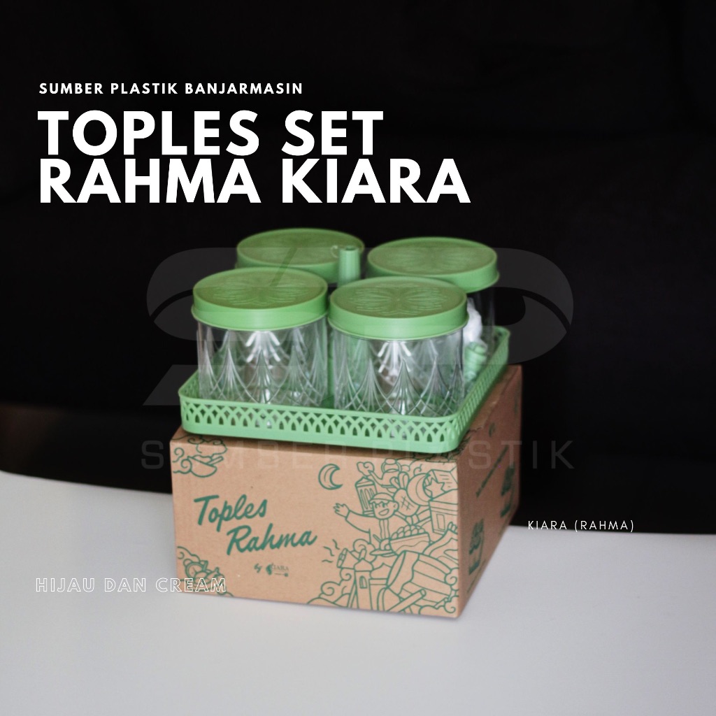 Toples Set Rahma CJP Kiara Wadah Lebaran Minimalis Plastik Free Nampan Gift Box Tempat Penyimpanan K