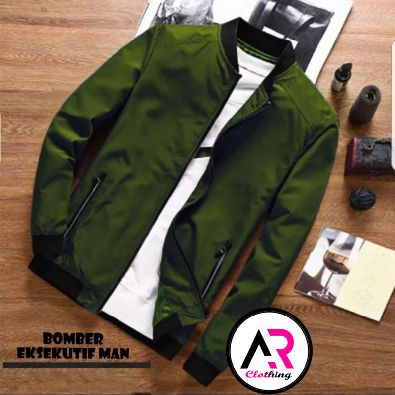 JAKET BOMBER/ JAKET PRIA BOMBER POLOS / JAKET BOMBER PRIA WAERPROOF