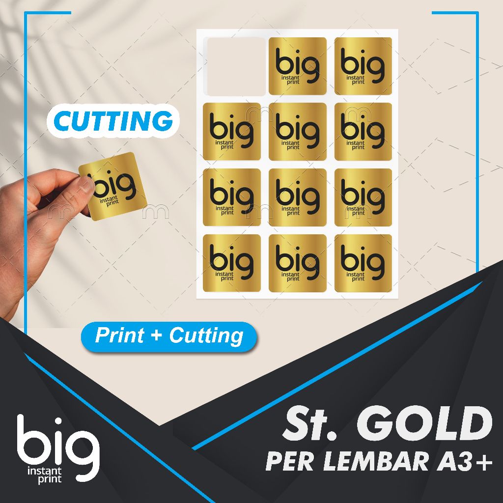 

Cetak Stiker SILVER / GOLD A3+ | CUTTING & DIECUT | CUSTOM READY STOCK