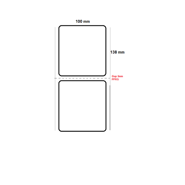 

Yupo 100x138mm 1 Line 250pcs Gap 3mm PFRS, Core 1 inch