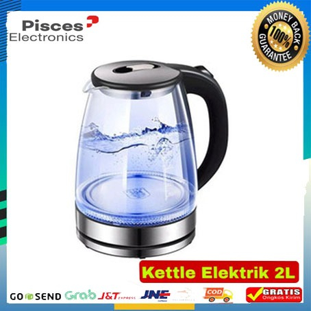Ketel Teko Listrik Pisces PK-171 GS Low Watt 1.7 Liter Gelas PK171 Super Awet terlaris