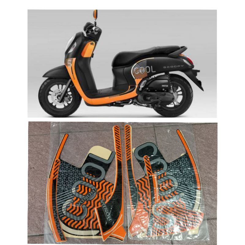 Stiker striping scoopy fashion hitam 2022 / Lis body scoooy hitam 2022