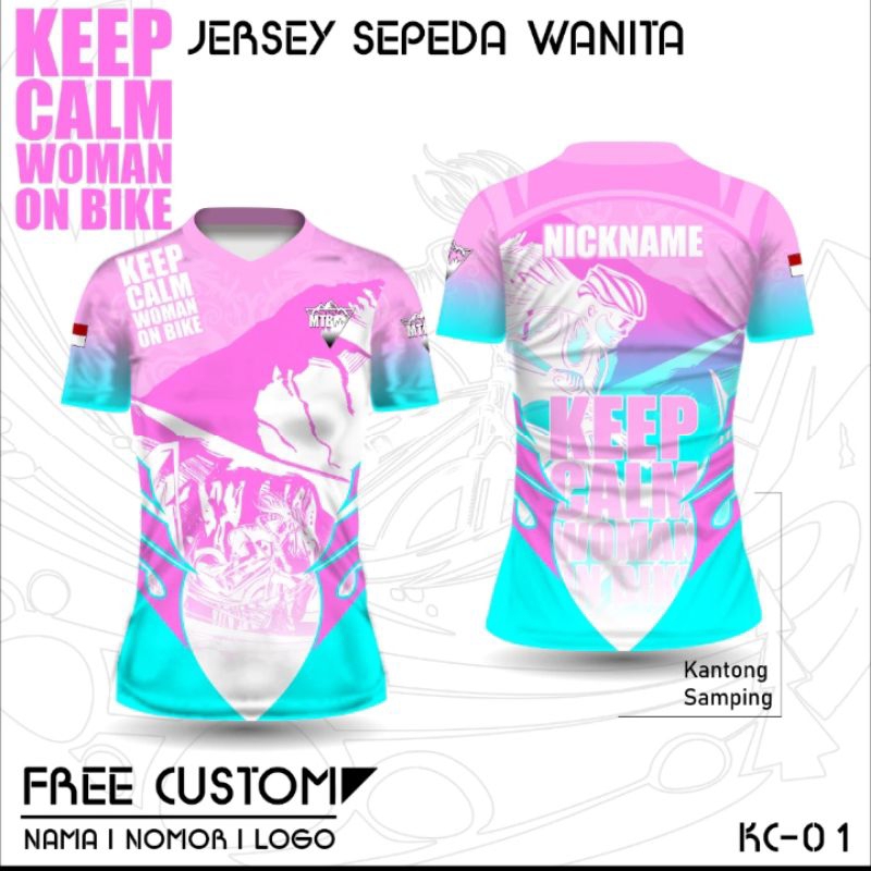 jersey sepeda wanita kaos gowes baju sepeda wanita lengan pendek