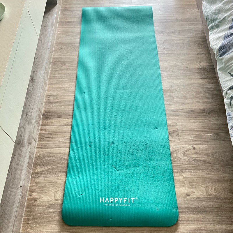 Preloved Matras Yoga/Olahraga HappyF*t 10mm Tosca Green (happyfit/matras yoga/yoga mat preloved)
