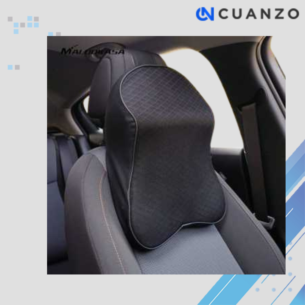 Bantal Leher Kursi Mobil Ergonomis Memory Foam / Bantal Pelindung Keselamatan Sandaran Kepala / Bant