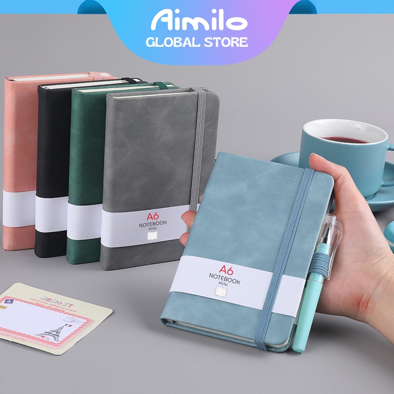 [READY] Aimilo Notebook A6/A5 Pocket Buku Diary Kecil Pertemuan Scrapbook Mini 96 Lembar