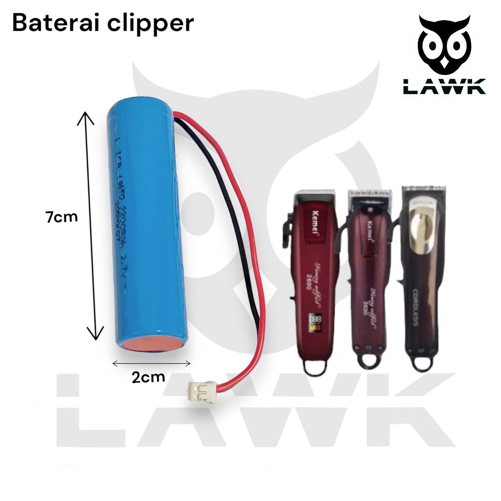 DIY baterai clipper KEMEI wmark clipzich / baterai mesin cukur rambut