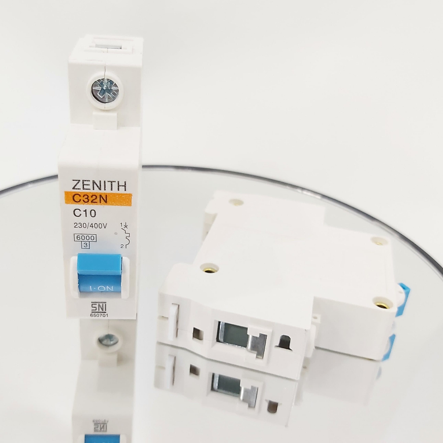 MCB LISTRIK ZENITH 1P 10A / MINI CIRCUIT BREAKER 10 AMPERE 1P 1POLE