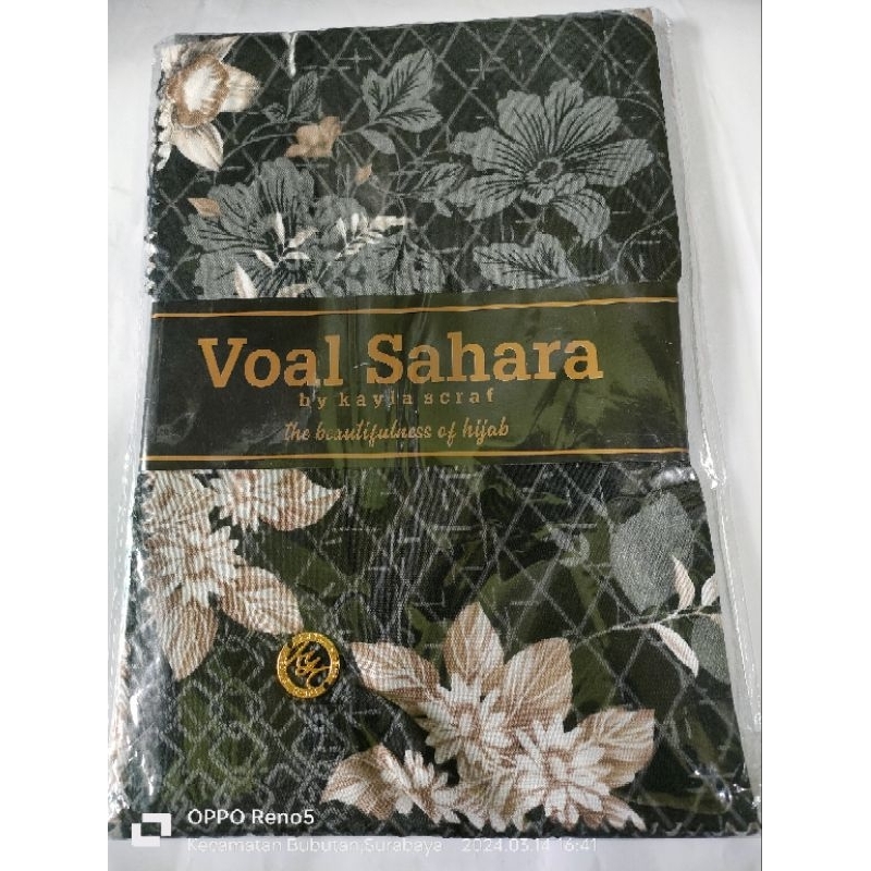 hijab voal sahara motif / lasercut