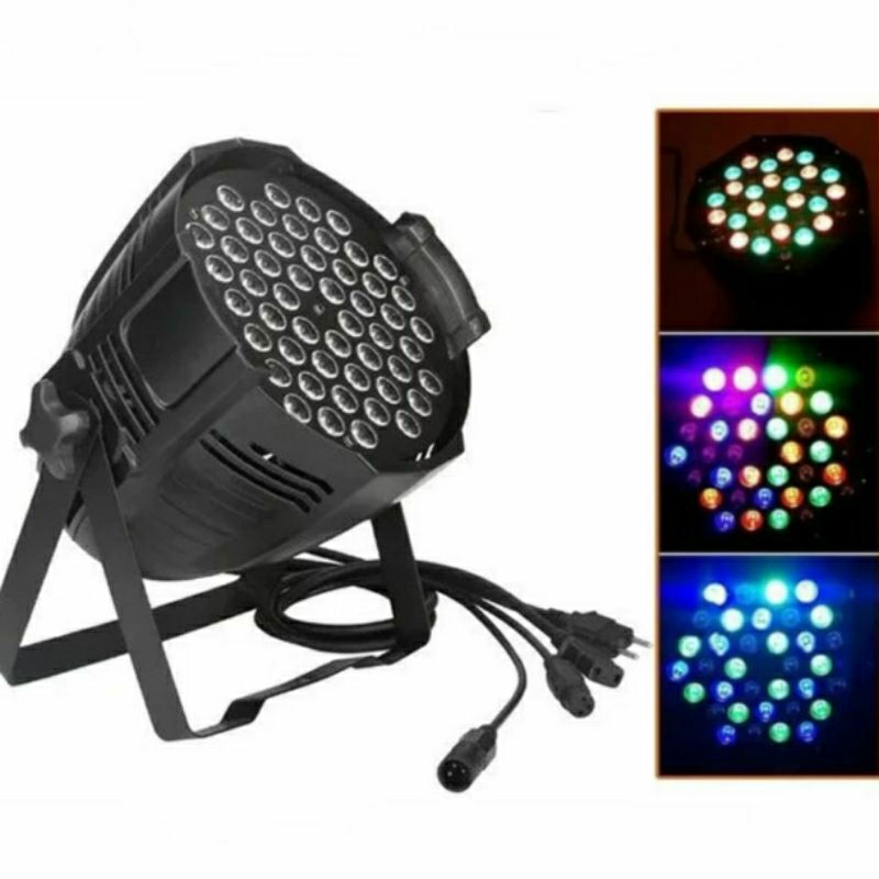 lampu sorot panggung LED Par 54w 54 watt Full Colour lampu panggung disco warna warni RGBW 54 watt