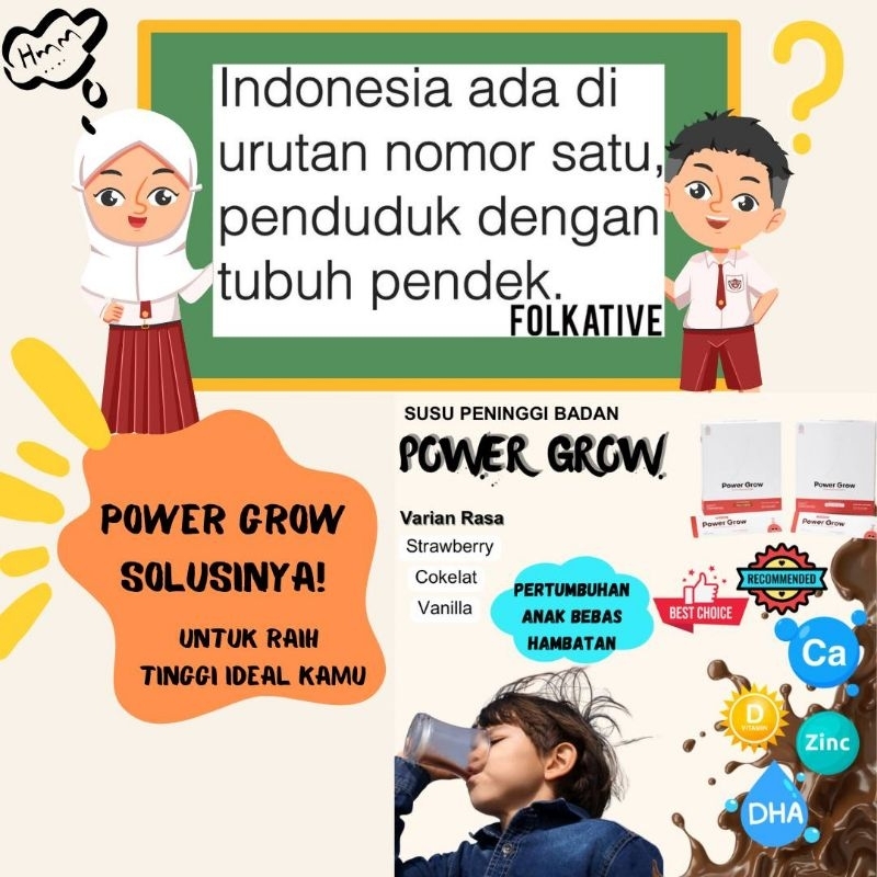 

SUSU POWER GROW POWERGROW PENAMBAH TINGGI BADAN ANAK ANAK DEWASA ORIGINAL BPOM