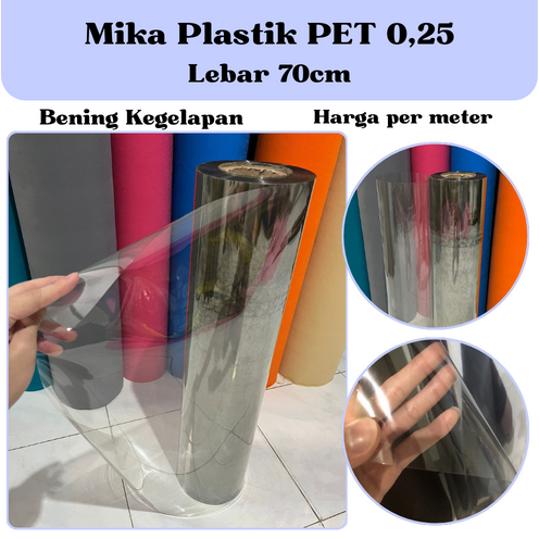 

Mika Kaku Bening (0.25mm x 70cm) Plastik Rigid Meteran utk Tutup Seserahan Pernikahan / Hantaran PET