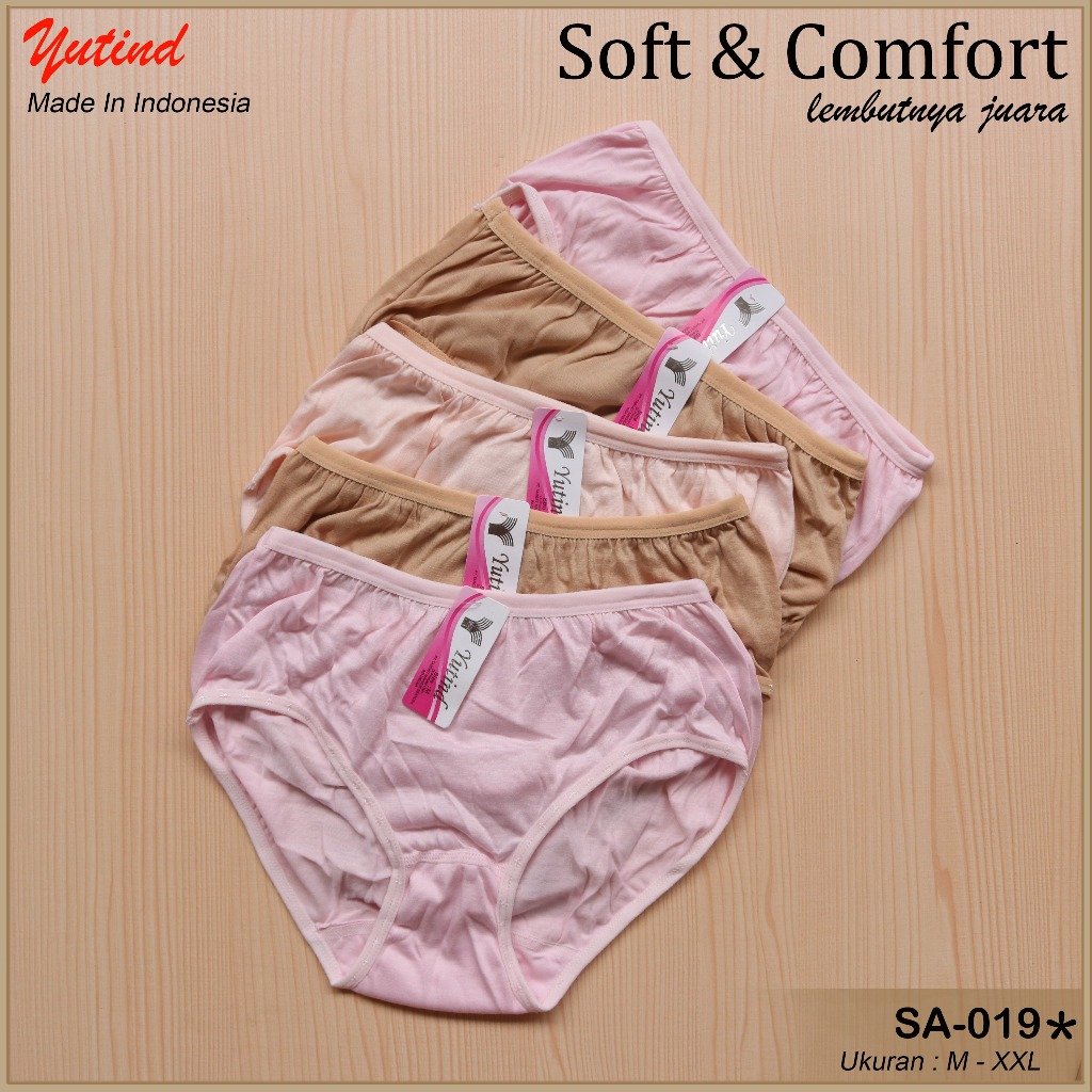 [ 6 pcs ] CD Yutind 019 Celana Dalam Wanita Basic Cutting Midi  SA-019 Murah Berkualitas - Dyarshop