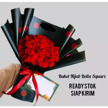 PROMO Buket Hijab Bella Square 1pcs | Kado Wisuda Ultah Magelang