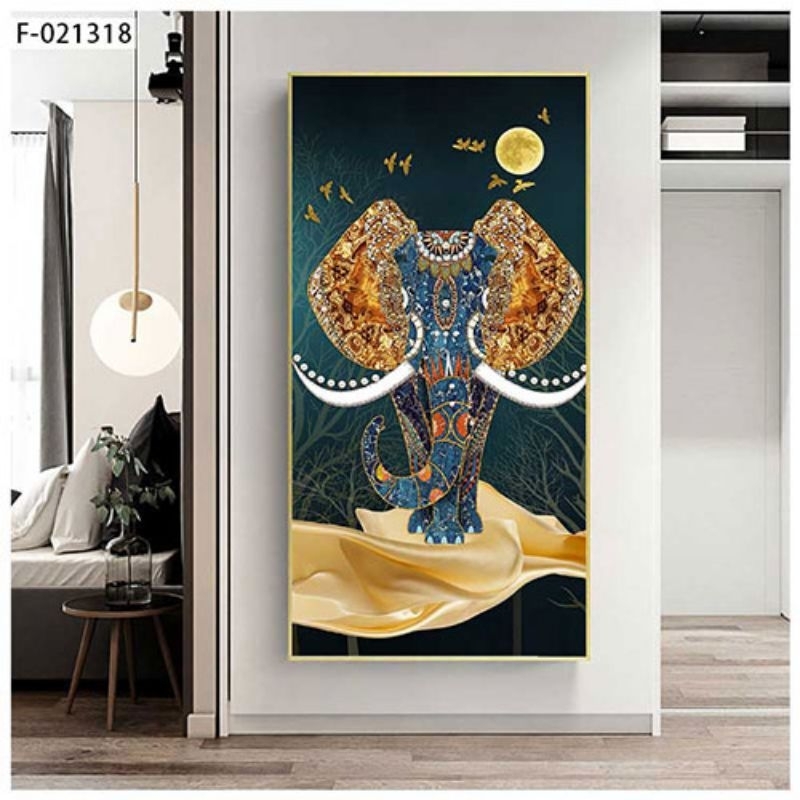 lukisan gajah porcelain diamond 5d
