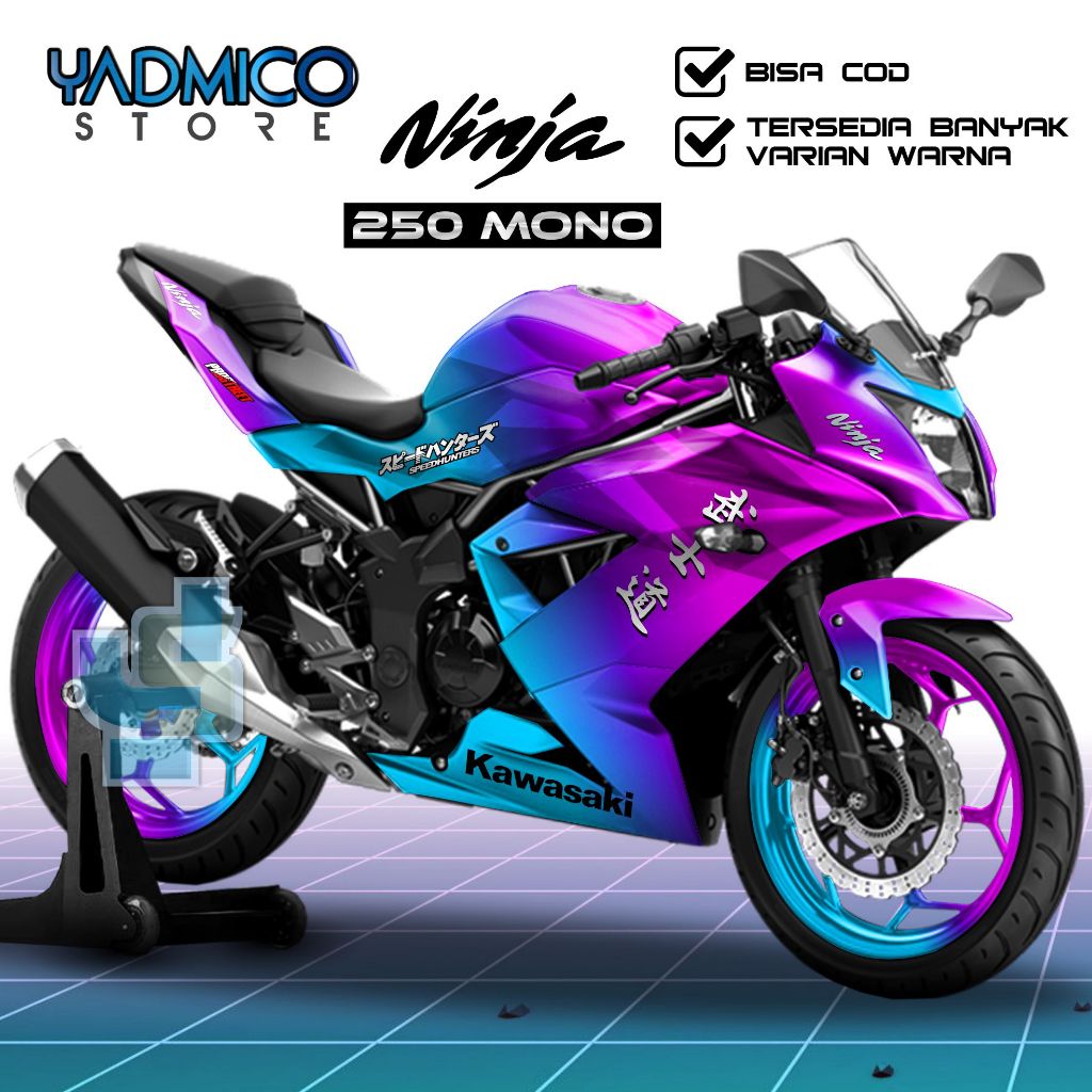 【PROMO】Decal Ninja 250 Mono Full Body / Stiker Kawasaki Ninja 250RR Mono / Dekal Ninja 250 RR Mono /