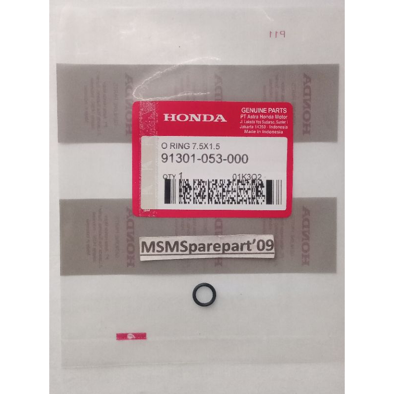 KARET SEAL ORING UJUNG AS PULLY BELAKANG BEAT FI POP ESP VARIO CBS 125 150 GENIO HONDA MATIC 7.5 MM