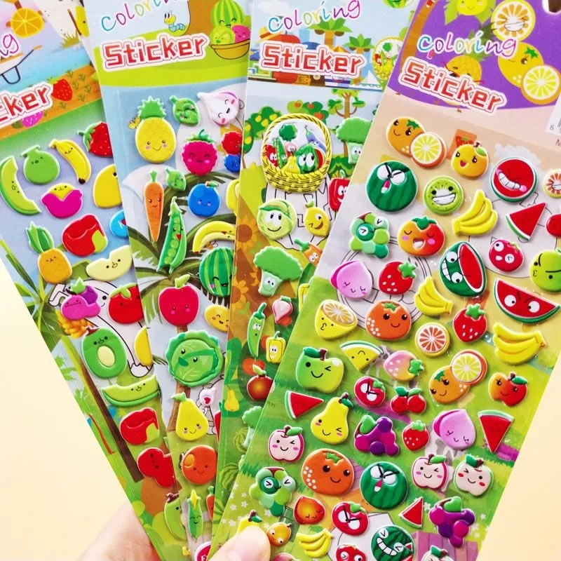 

FF Stiker BUAH SAYUR Sticker Timbul 3D Anak