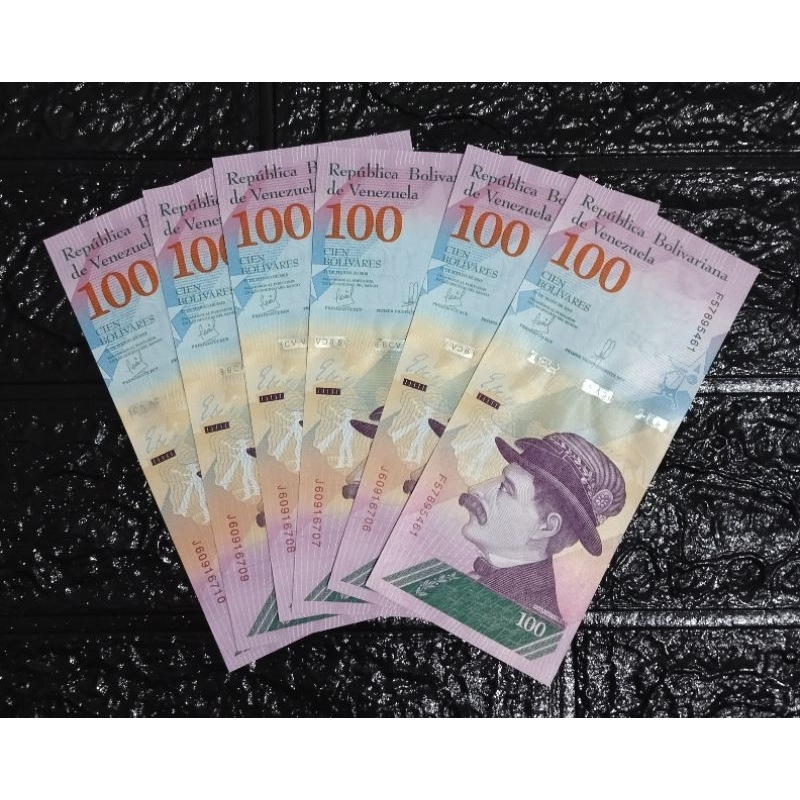 duit kertas kuno asli venezuela 100 bolivares kondisi baru gress unc matauang lama untuk koleksi dan