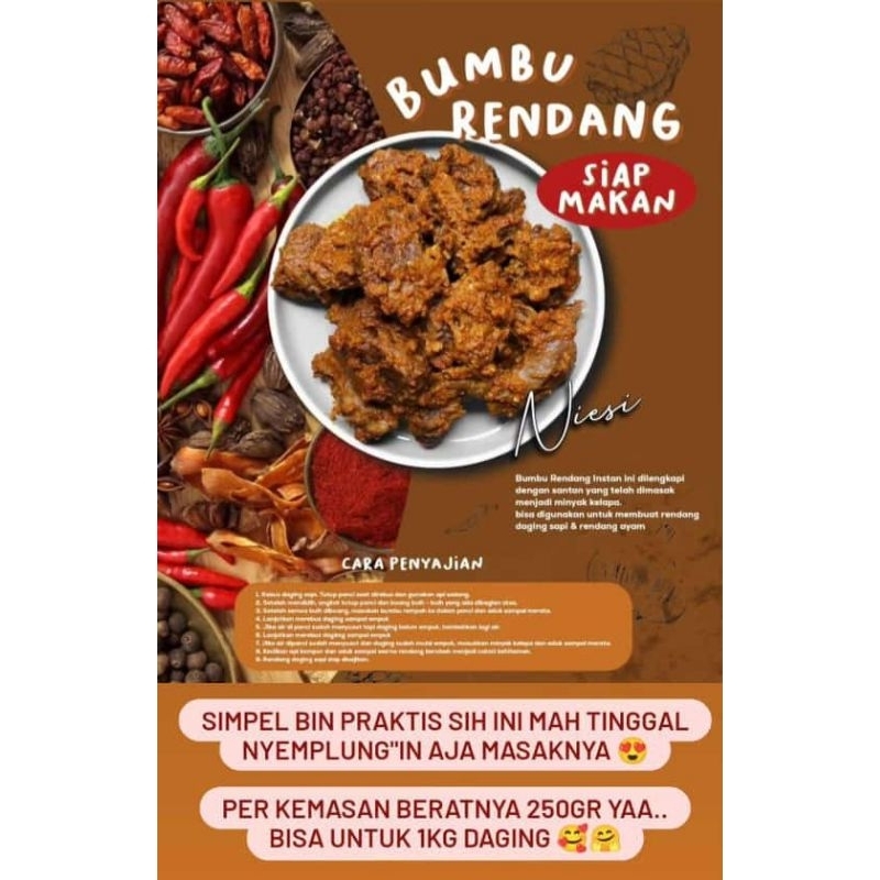 

BUMBU RENDANG INSTAN BUMBU RENDANG PRAKTIS RENDANG PADANG