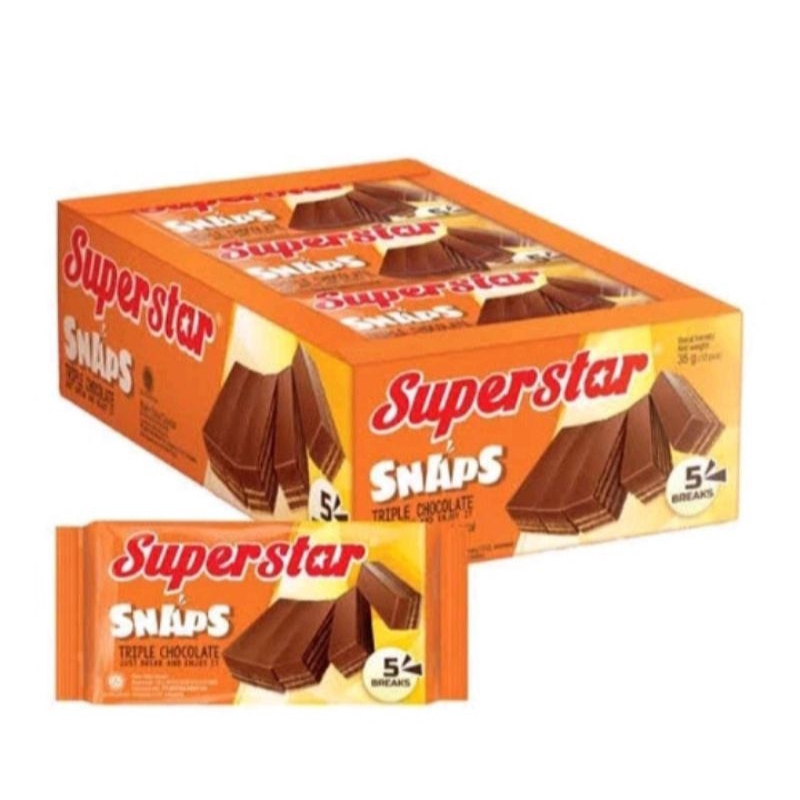 

Superstar Snaps Triple Chocolates 28g x 12pcs