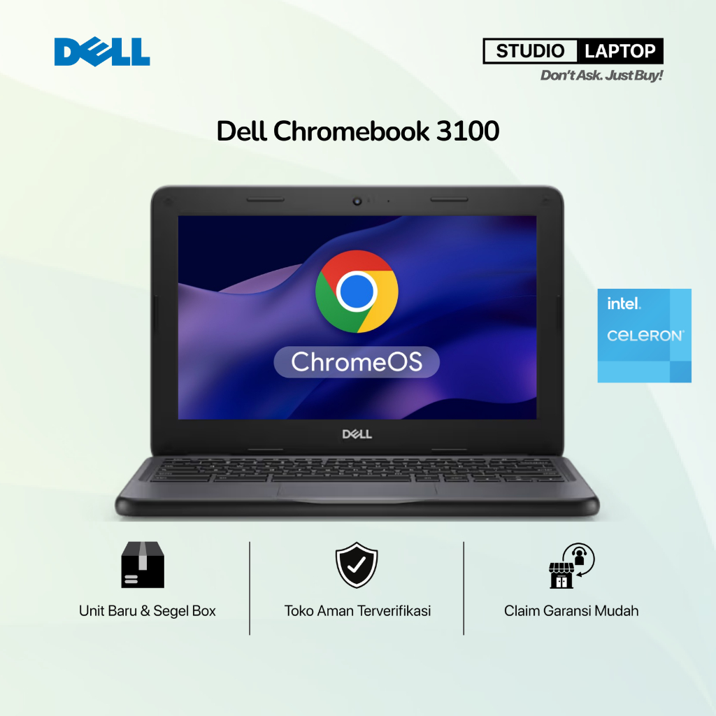 Laptop DELL Chromebook 3100 Celeron N4020 [ RAM 4GB 32Gb ]