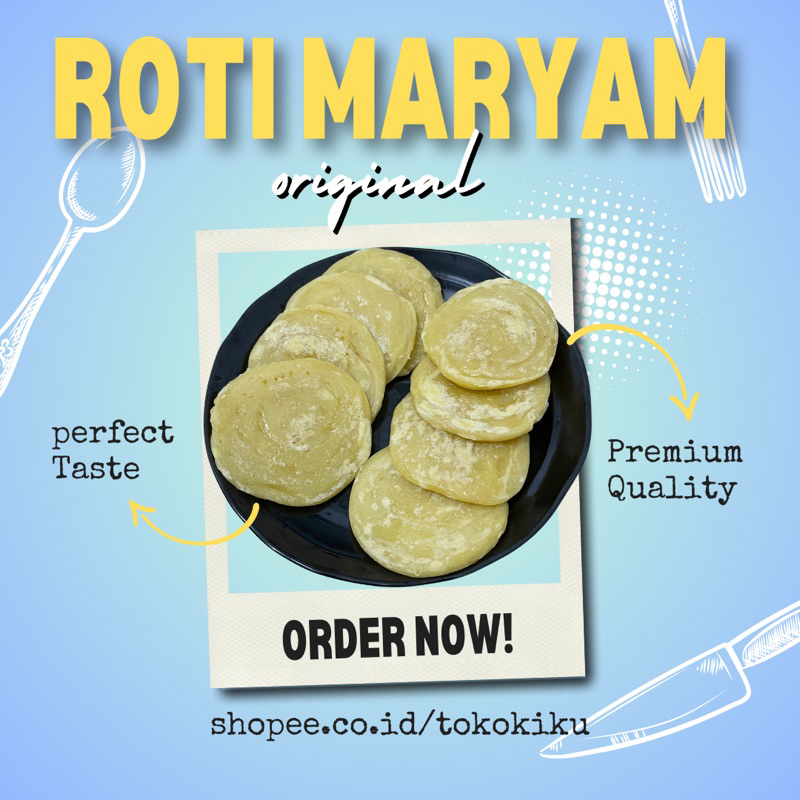 

[ISI 10] Roti Maryam / Roti Canai / Roti Cane Frozen Original PREMIUM