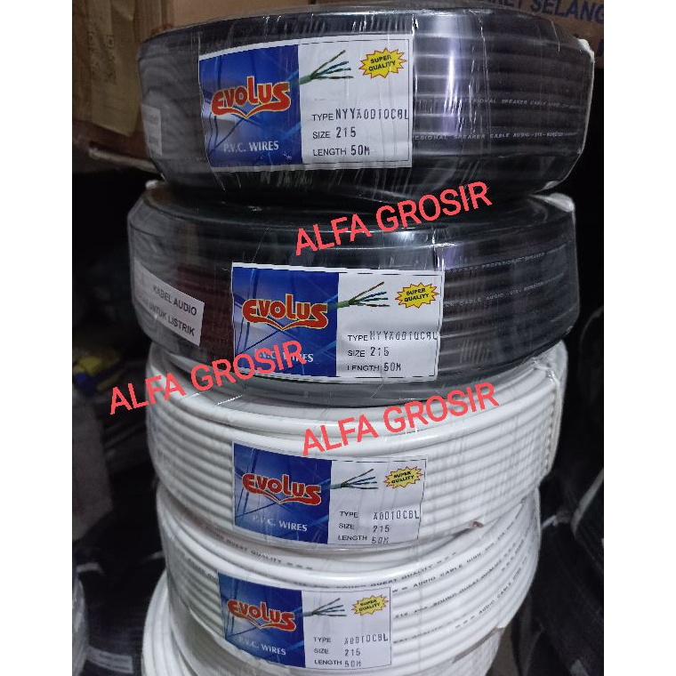 Jcy 5 METER KABEL LISTRIK SERABUT 2x15 mm  KABEL RAMBUT 2X15  KABEL LISTRIK k Terbaru Ready
