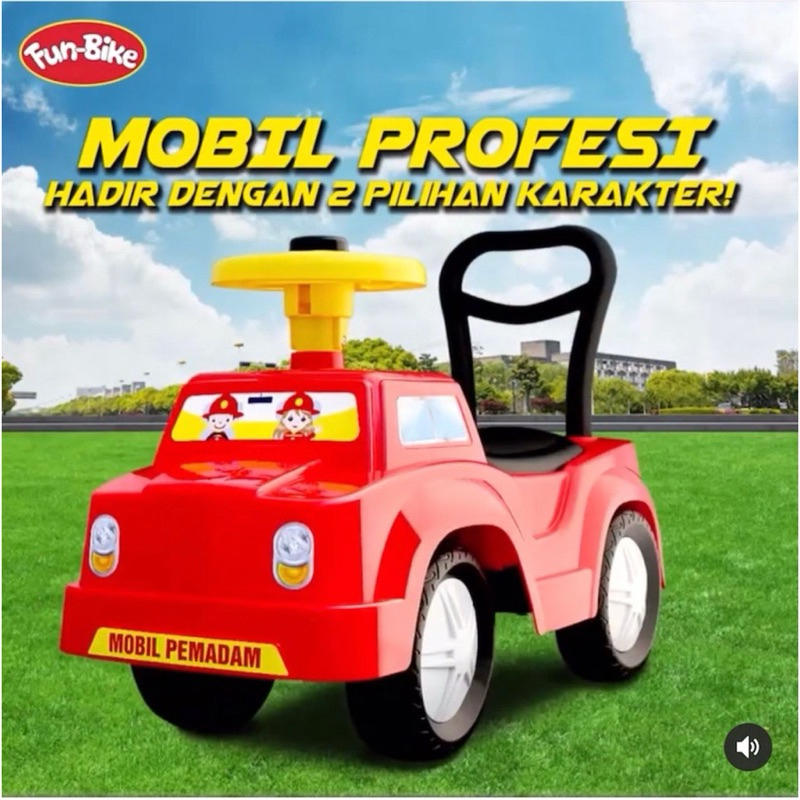 (BISA COD) Mainan Mobil Ride On - Mobil Profesi - Fun Bike / MAINAN MOBIL DORONG ANAK POLISI / MAINA