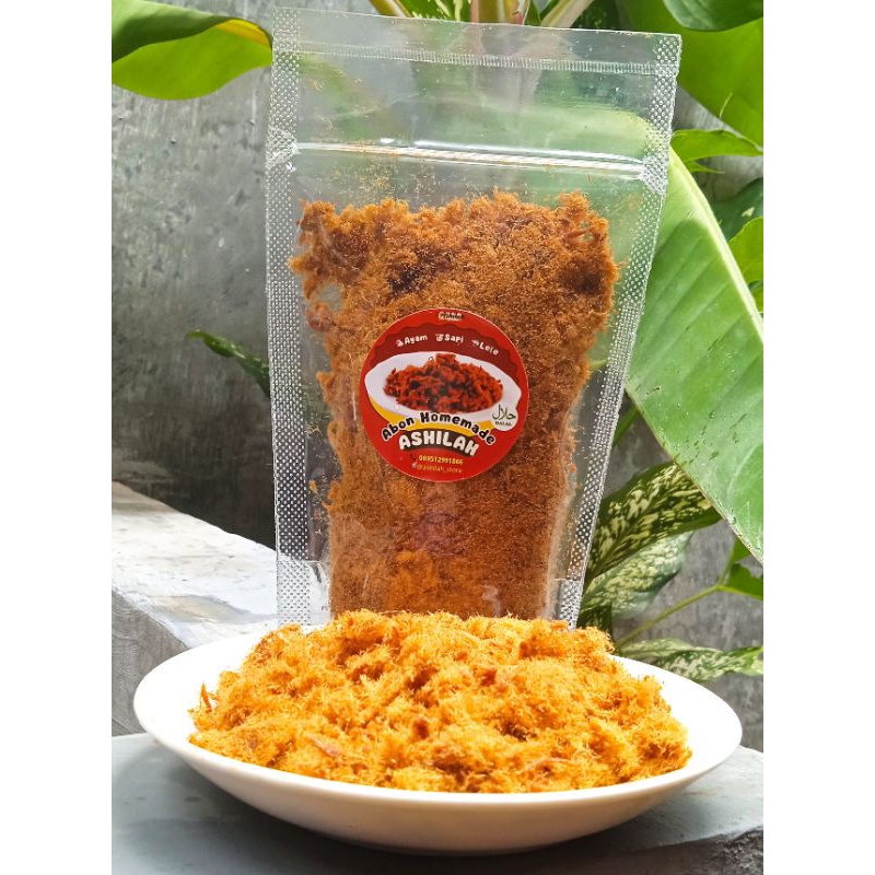 

(100 GR) ABON AYAM HOMEMADE ASHILAH 100% ASLI AYAM TOPPING ROTI MPASI