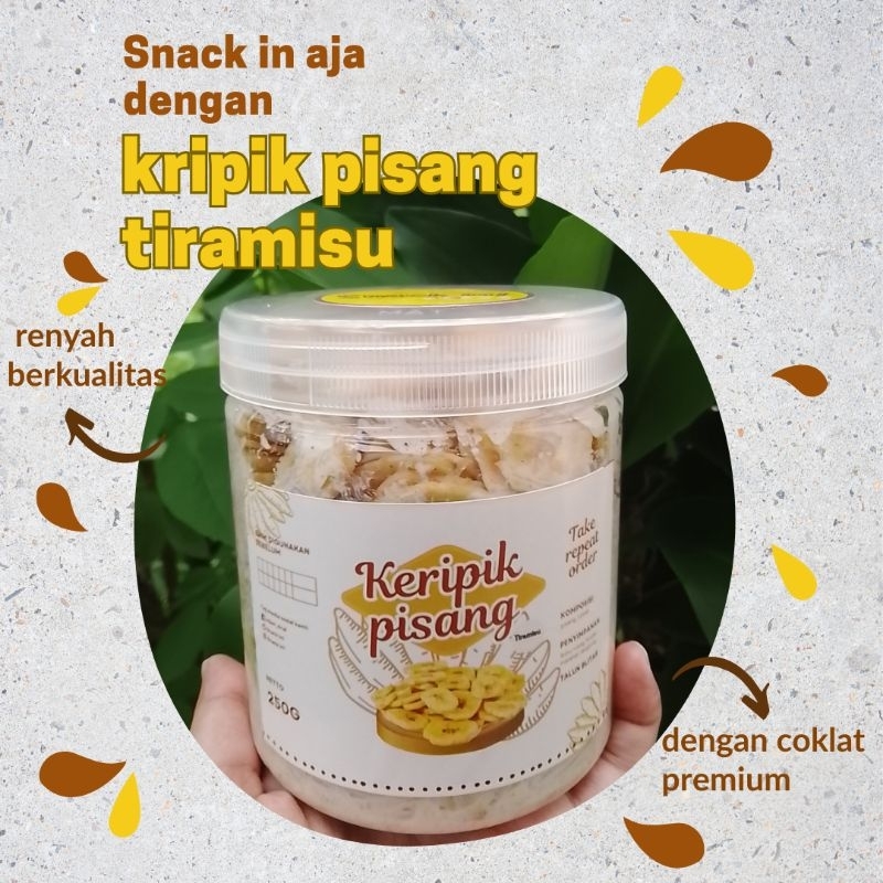

Snack in! keripik pisang tiramisu 250gr - 400gr ||Blitar