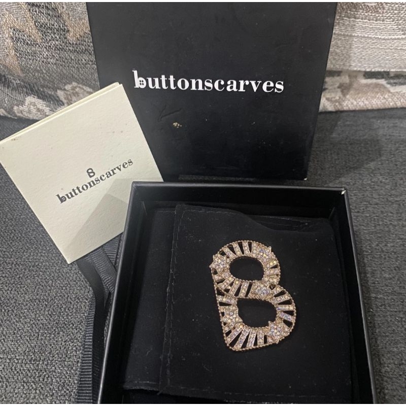 buttonscarves brooch rose gold