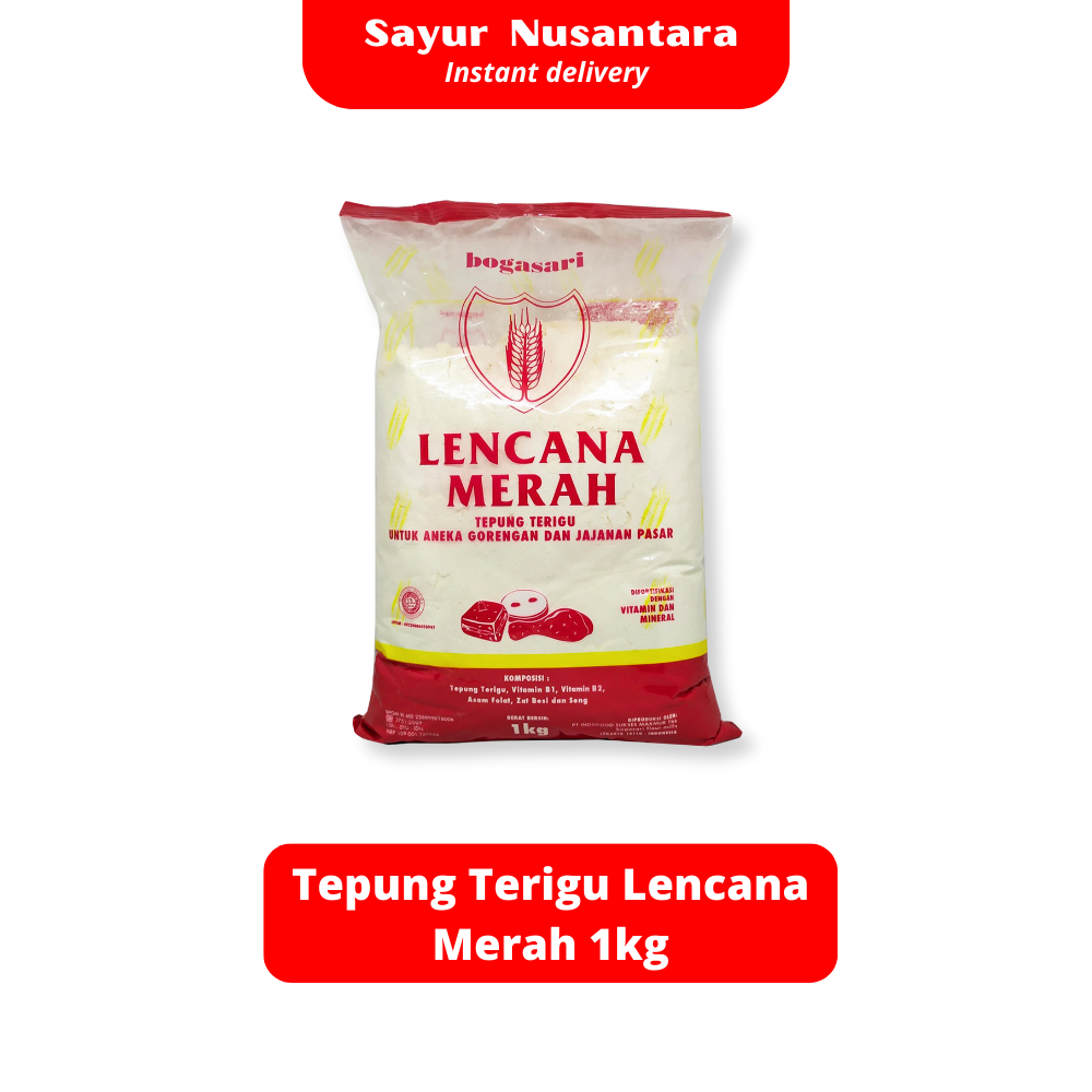 

Tepung Terigu Lencana Merah 1kg - Sayur Nusantara