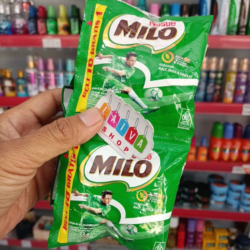 

Susu Bubuk MILO Activ-Go Sachet 22gr - 1 Renceng 10 Sachet / 3 IN 1 ( 10 Sachet ) Susu Anak