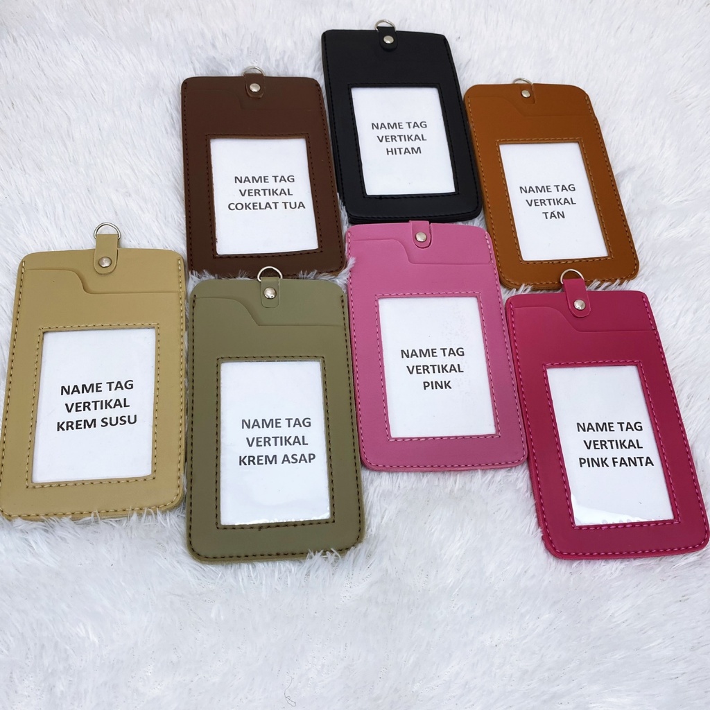 

NAME TAG KULIT / ID CARD HOLDER KULIT / ID CARD / GANTUNGAN NAMA VERTIKAL AS 15
