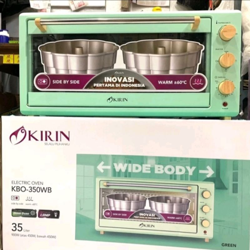 Oven Kirin KBO 350 Kirin Oven Listrik Low watt kapasitas 35 Liter Bergaransi WB(Wide Body)